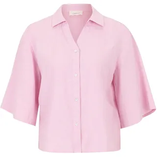 Klassische Bluse CARTOON "Leinenbluse mit Kragen", Damen, Gr. 36, rosa (corsage), Obermaterial: 100% Leinen LI., Blusen Klassische Bluse