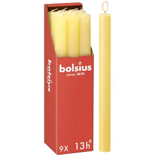 Bolsius Rustik Stabkerzen 27 x 2,3 cm gelb 9 St.