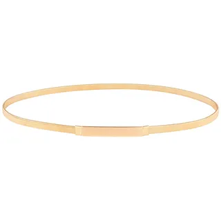 Alaoo Metall Taillengürtel für Damen,Modische Dünner Taille Gürtel,Elastischer Metall kettengürtel,Schmaler Metall Taillengürtel Verstellbarer,Damen Gürtel für Kleider,Gold,83cm