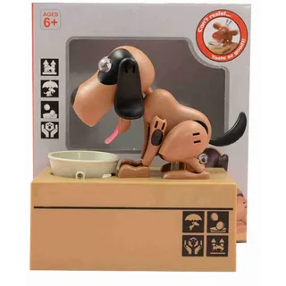 Hunde-Sparschwein für Cartoon, Niedlich, Attraktiv, Spardose, Münzbank für Deko, Brauner Weißer Hund, Freie Größe (Einheitliche Größe)