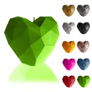 Candellana Heart Low-Poly Kerze - Kerze für Valentinstag -Valentinstag Kerzen - Geschenkidee - Kerze Herz - Romantische Deko - Liebes Kerzen - Handgemachtes Geschenk