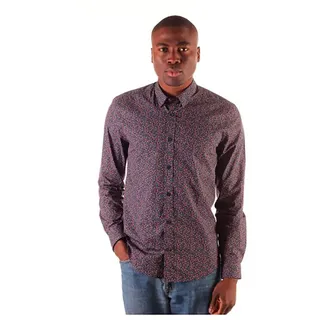 Ben Sherman Multicolour Floral Print Langarmhemd - Navy Blue - 2XL