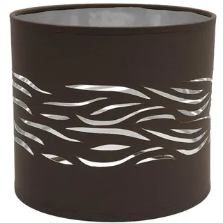 VoltShine Tischlampe, 1 x E14, Braun und Silber, Maße: 17 x 17 x 15 cm, ideal zur Beleuchtung und Dekoration von Innenräumen.