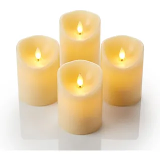 Relaxdays LED Kerzen 4 St. creme