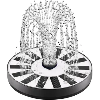 Springbrunnen Solar für Außen Klein, SZMP Solar Teichpumpe mit 7 Düsen & 4 Fixe Rohre Solar Wasserpumpe Solar schwimmender Fontäne Pumpe für Gartenteich Oder Springbrunnen Vogel-Bad Fisch Behälter