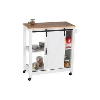 WENKO Servierwagen weiß 80,0 x 40,0 x 88,5 cm