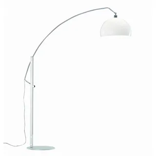 Helestra Bogenleuchte , Weiß, Chromfarben , Metall, Kunststoff , 40x190x170 cm , mit Schalter , Lampen & Leuchten, Innenbeleuchtung, Stehlampen, Bogenlampen