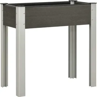 Eleganten-Stil Garten-Hochbeet 75x40x75 cm WPC Grau Beete53518 - Grau