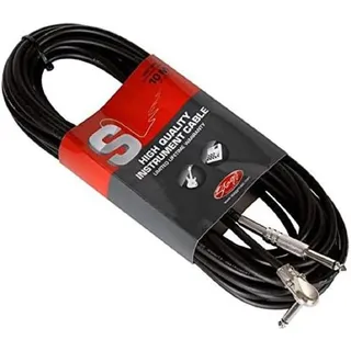 Stagg 18109 Instrumentenkabel (10 m, 1x Winkelklinke, 1x Klinke 6,3 mm)