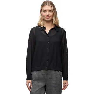 Street One Chiffon Hemdbluse Black 40