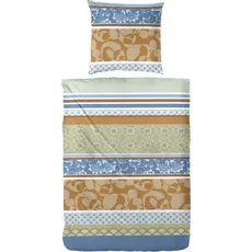 Primera Bettwäsche »Renforce Bettwäsche Ornamental Stripe«, (1 tlg.), mit einem ausdrucksstarken Look, blau
