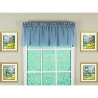 Today's Curtain Emelia Original Voile-Volant, 35,6 cm, Keilblau, 152,4 cm B x 35,6 cm L
