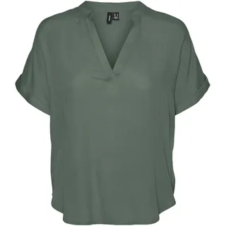 Vero Moda Blusenshirt Beauty mit Splitneck in Grün-S