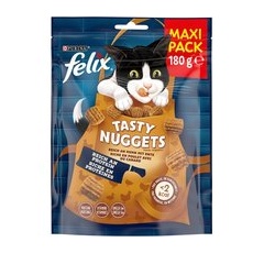 25% reducere! Snackuri Felix pentru pisici - Tasty Nuggets Pui și rață (180 g)