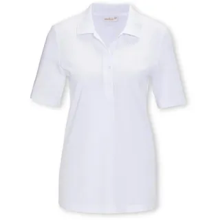Poloshirt GOLDNER "Kurzgröße Poloshirt in hochwertiger Pikee-Qualität", Damen, Gr. 24, weiß, Obermaterial: 100% Baumwolle CO., normal, Sonstiges, Shirts Poloshirt, Ohne