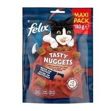 25% reducere! Snackuri Felix pentru pisici - Tasty Nuggets Vită și miel (180 g)