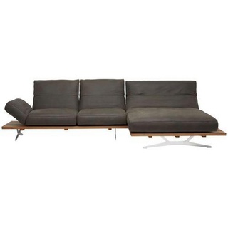 Ambiente Ecksofa , Braun, Eichefarben , Leder , Echtleder , Anilinleder , Eiche , massiv , Ottomane rechts, L-Form , 320x157 cm , Goldenes M , Typenauswahl, Lederauswahl, Stoffauswahl, seitenverkehrt erhältlich, Hocker erhältlich, Rücken echt , Wohnzimmer, Sofas & Couches, Wohnlandschaften, Ecksofas