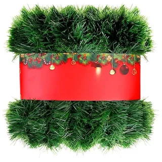 UCLEVER Weihnachtsgirlande Dekoration, Nicht beleuchtete künstliche grüne Piniengirlande Weiche Feiertagsgirlande für Outdoor Indoor Weihnachtshochzeitsparty Kränze Dekorationen (10m)