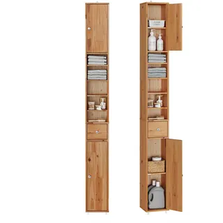 SoBuy Hochschrank 20 x 180 x 20 cm Braun Holz