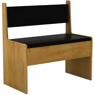 Mid.you Sitzbank , Honigeiche , Holzwerkstoff , 80x80x42 cm , in verschiedenen Holz-Dekoren erhältlich, mit Rückenlehne, in verschiedenen Größen erhältlich , Esszimmer, Bänke, Sitzbänke