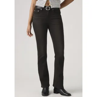Bootcut-Jeans LEVI'S "725 HIGH RISE BOOTCUT", Damen, Gr. 27, Länge 32, braun (soot scrape bfr), Denim/Jeans, Obermaterial: 81% Baumwolle, 18% Polyester, 1% Elasthan, bootcut fit lang, Jeans Bootcut-Jeans