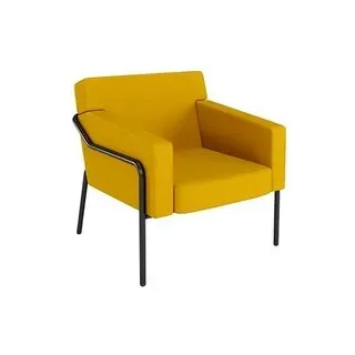 medso powered by PAPERFLOW Sessel MEDSO L gelb schwarz Kunststoff 75,0 x 74,3 x 73,6 cm, 1 St.