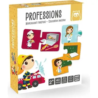 EurekaKids Lernpuzzle Berufe und Gegenstände - Montessori Spielzeug