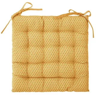 Atmosphera Createur d ́interieur Stuhlkissen Otto 38/38 cm , Gelb , Naturmaterialen , Heimtextilien, Wohntextilien, Sitzkissen