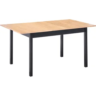 Beliani Esszimmertisch 120 x 74 x 90 cm Hellbraun/Schwarz