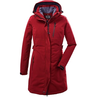 KILLTEC Damen Funktionsparka/Parka mit abzippbarer Kapuze KOW 165 WMN PRK, rot, 48,