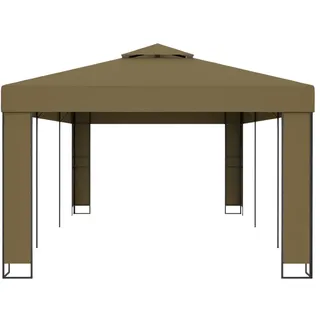 vidaXL Pavillon mit Doppeldach 3x6 m Taupe 180 g/m2 - Taupe