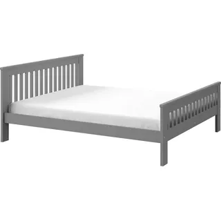 Furniture24 Bett LAURA mit Lattenrost 160/200 cm Holz Kiefer Bettrahmen Bettgestelle - Schwarz