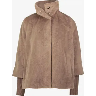 Zero Fellimitatjacke mit Stehkragen