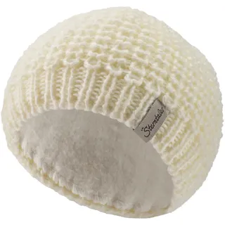 Sterntaler Strickmütze - Softe Unisex Beanie, gefüttert mit wärmendem Baumwollfleece (Bio) - Winter Babymütze Soft Touch - Ecru, 43