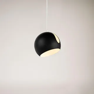 s.luce Ball 1-flg. Ø 20 cm rund Schwarz/Weiß Metall
