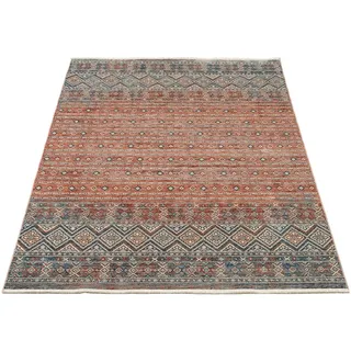 OCI DIE TEPPICHMARKE Teppich GRAND FASHION 13« rechteckig 5 mm Höhe Vintage Optik, feine Fransen, Wohnzimmer, blau