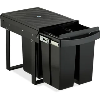Relaxdays Einbaumülleimer 10 l Schwarz