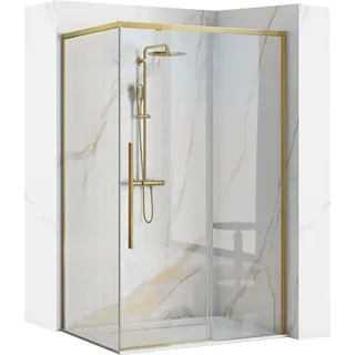 Rea Duschkabine Solar 80X100 Brush Gold - Gold