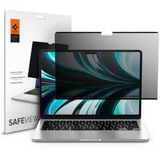 Spigen SafeView Magnetischer Blickschutzfilter für MacBook Air 13.6 Zoll mit M3/M2 Chip (ab 2022), Sichtschutzfilter, Privacy Schutz, Blendschutz, Anti-Fingerabdruck