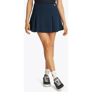 Tommy Jeans Minirock »TJW PIQUE BADGE F&F SKIRT EXT« mit Logo-Badge, Pique-Qualität, Fit & Flare, blau