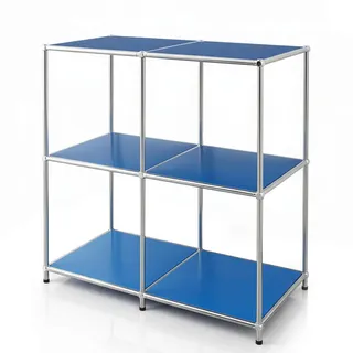 Floordirekt Standregal , Blau , Metall , 78x82x40 cm , stehend , Wohnzimmer, Regale, Bücherregale