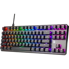 TECWARE Phantom+ Mechanische Tastatur mit 87 Tasten, RGB-LED, Wraith Red Switch