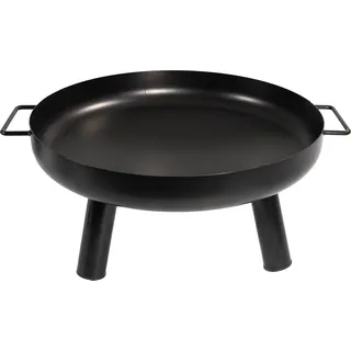 Feuerschale 60 cm Durchmesser, Feuerstelle für Garten, Terrasse oder Balkon - Schwarz