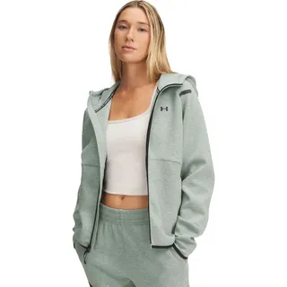Under Armour Unstoppable Fleece Kapuzenjacke Damen 348 silica green/black M