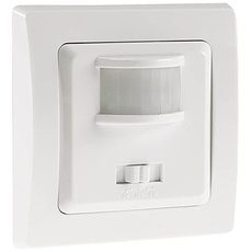 DELPHI Bewegungsmelder 160° Unterputz 2-Draht 230V Ersetzt einen Lichtschalter LED 3-100Watt PIR Sensor Einbaubewegungsmelder Installation ohne Nullleiter Weiß