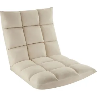 tectake Relaxsessel Snooze , 108 x 57 x 13,5 cm, beige , Beige , Textil , 57x13.5x108 cm , Wohnzimmer, Sessel, Relaxsessel