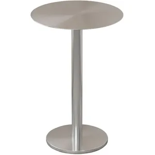 Gastronomiemöbel Edelstahl Bar Cafe Gewerblicher Tisch Bistrotisch runder Tisch 50x75cm【BXG-BY50】