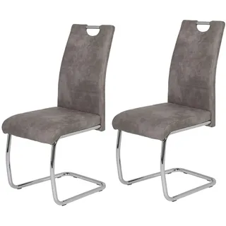Hela Schwingstuhl Mikrofaser grau 2er Set