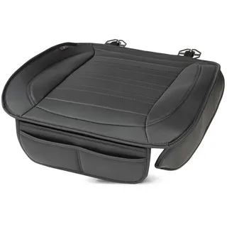Walser Sitzauflage Auto Fernando, Qualitätssieger *, Autositzauflage Vordersitze, Auto Sitzauflagen 1 Stück, Autositzschoner Vordersitz Kunst Leder, Autositzkissen Fahrersitz schwarz - Schwarz