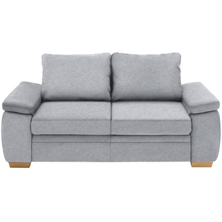 Beldomo Style Schlafsofa , Hellgrau , Textil , Eiche , 196x90x100 cm , Goldenes M , Typenauswahl, Stoffauswahl, Rücken echt , Wohnzimmer, Sofas & Couches, Schlafsofas, Sonstige Schlafsofas